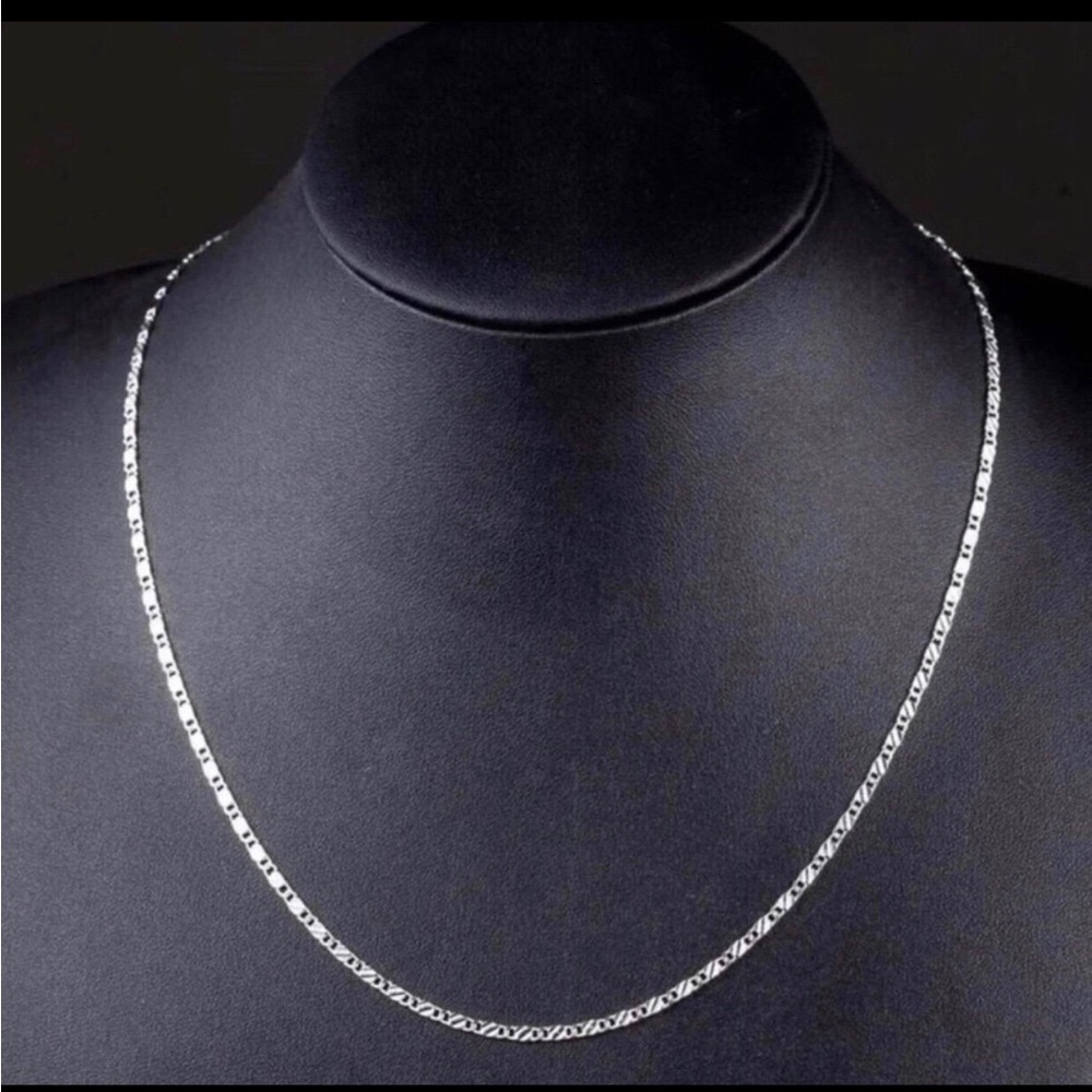 20”Sterling Silver Flat Chain Necklace